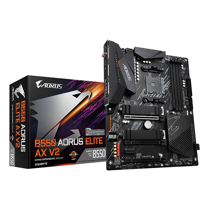 GIGABYTE B550 AORUS ELITE AX V2 bundkort AMD B550 Stik AM4 ATX